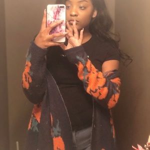 flower print cardigan